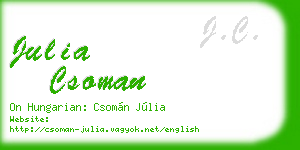 julia csoman business card